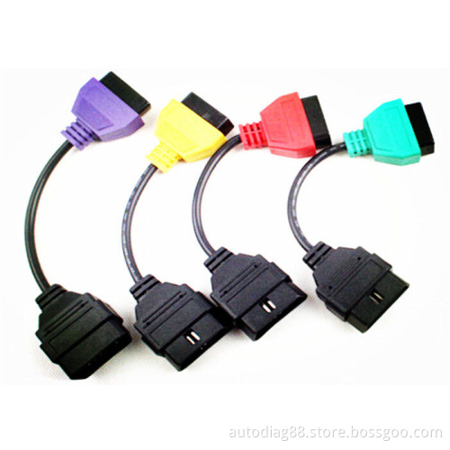 Fiat Ecu Scan Adaptors OBD Diagnostic Cable Four Colors Fiatecuscan